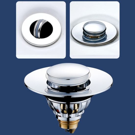 Copper Wash Basin Leaking Plug Push Type Leaking Plug Copper Core Copper Wash Basin Leaking Plug Push Type Leaking Plug Copper Core
